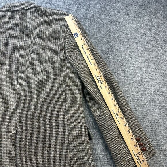 Harris Tweed Blazer Men 40R Brown Wool Vintage Jacket Sport Coat Classic Preppy - Picture 13 of 16
